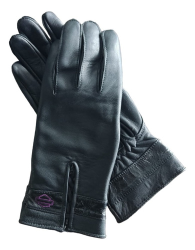 Guantes Cuero Negro Harley-davidson 97252-12vw Mujer Talla M