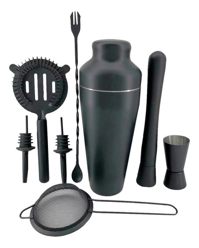 Set Coctelería Profesional Coctelera Barman Bartender 8 Pzs