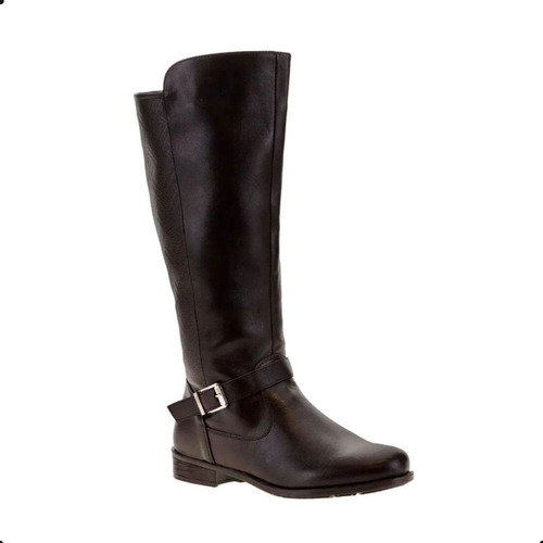 Bota Feminina Mooncity Montaria Cano Alto Marrom