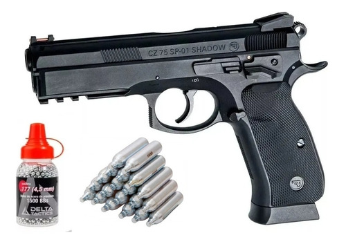 Pistola Asg Cz Sp-01 Shadow Co2 4.5mm 20 Garrafas Y 1500 Bbs