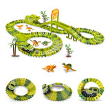 Pista De Dinosaurio 168pcs Con Auto Juguete Niños Park Rail