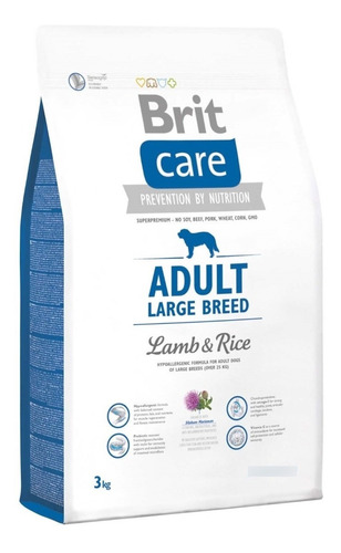 Alimento Brit Brit Care Hypoallergenic Adult Para Perro Adulto De Raza Grande Y Gigante Sabor Cordero En Bolsa De 12kg