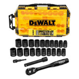 Dewalt Caja Rígida Con Juego De Dados 23 Piezas Dwmt74739