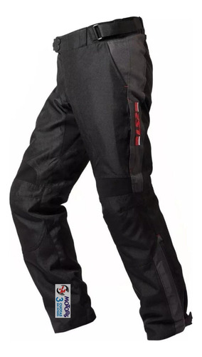 Jm Pantalon Moto Ls2 Wolf Negro Cordura Impermeable Verano