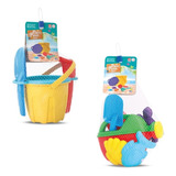 Kit Brinquedo Baldinho + Regador De Praia Com Acessórios