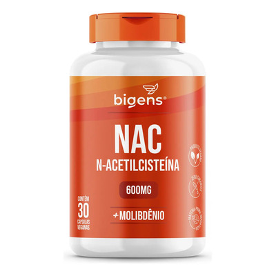 Nac N-acetilcisteína 600mg + Molibdênio | 30 Cápsulas Veganas | Bigens | MercadoLivre