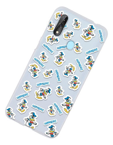 Funda Para Zte Pato Donald Personalizada Tu Nombre