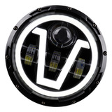 Faros Moto V-shape Led 7'' 12v/24v Con Señales Drl Hi/lo Par