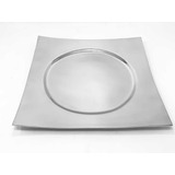 Plato Base Porta Plato Juego 6 Pzas 29x 29 Cm Pewter Brillo