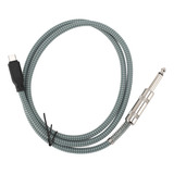 Cable De Grabación De Guitarra A Usb C, Estéreo De 1/4 Pulga