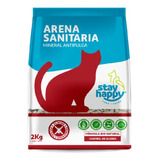Arena Mineral Anti Pulgas Para Gatos 2kg Ultra Absorbente