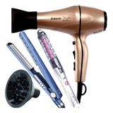 Secador De Cabelo Taiff 2000w Prancha Titanio Modelador Gama