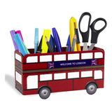 Porta-lápis Geguton Ônibus Londres - Vermelho