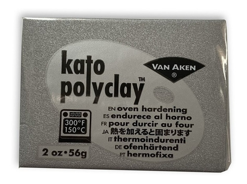 Arcilla Polimérica Van Aken Kato Polyclay 56 G Color Plata (silver)