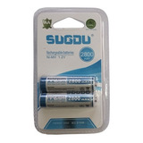 Pack 2 Pilas Sugdu Aa 2800ma 1,2v Recargable Ni-mh 