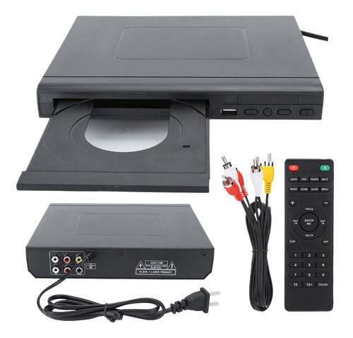 Reproductor De Dvd Usb Hd Tv 100-240v Con Control Remoto