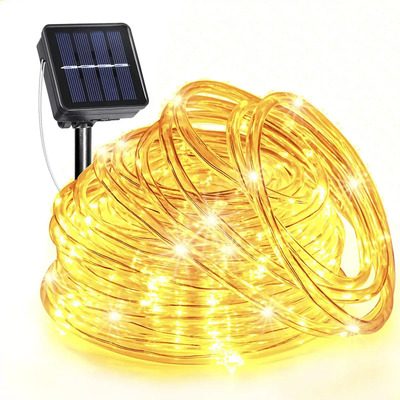 Serie De Luces Led 32m 300 Focos Solares Para Exterior