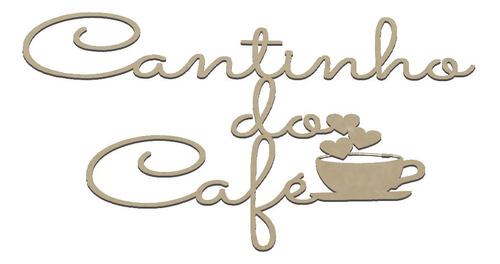 Placa Dec. Caligrafia Cantinho Do Café Natural