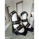 Zapatos Sandalias Ricky Sarkany Exclusivas De Pasarela Negro