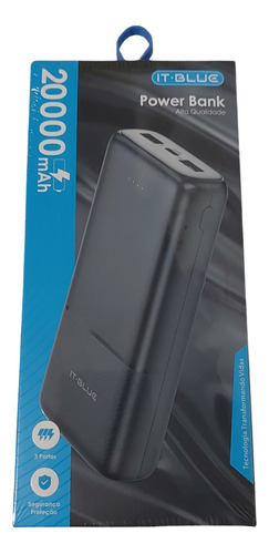 Power Bank 20000 Mah Bateria Portátil Certificação Anatel 