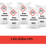 Hidróxido Em Escama 99% Soda Caustica 5kg Sabao