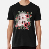 Remera Cráneo Floral, Anatomía Humana Y Margarita Rosa, Prim