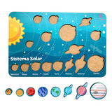 Brinquedo De Encaixar Sistema Solar Educação Infantil Mdf