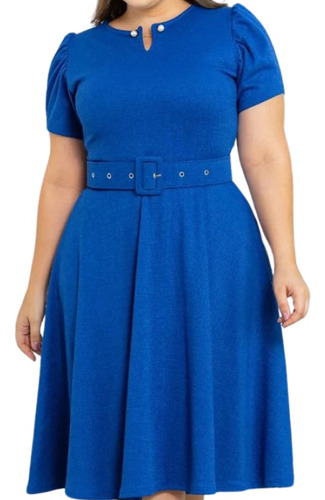 Vestido Midi Boneca Godê Evangelico Femenino Rodado Promoção