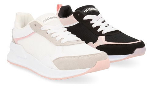 Tenis Dama Casual Blanco Y Negro Slim On Duo Pack 308