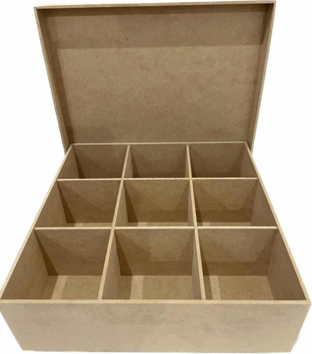 Caja Para Te De 9 Divisiones En Mdf De 3 Mm