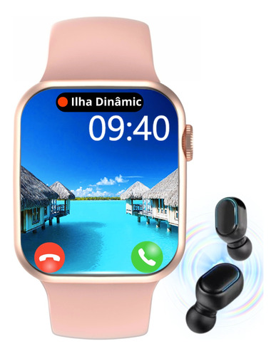 Relogio Digital Smart Watch Feminino Series 9 Musica + Fone