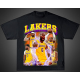 Polera Unisex Infantil Lakers Nba Basket Angeles Estampado