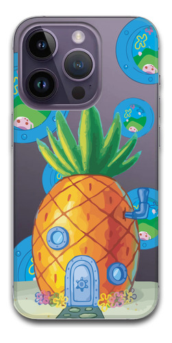 Funda Bob Esponja 11 Transparente Para iPhone Todos