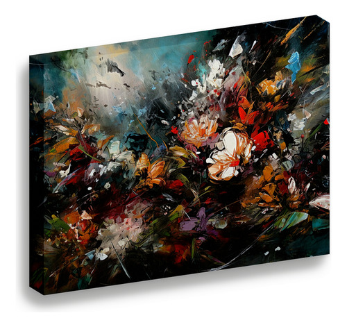 Cuadro Lienzo Canvas Flores Tipo Oleo Color Comedor 80*120cm