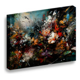 Cuadro Lienzo Canvas Flores Tipo Oleo Color Comedor 80*120cm