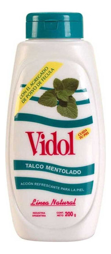 Vidol Talco Mentolado Talquera X 200g - Acción Refrescante