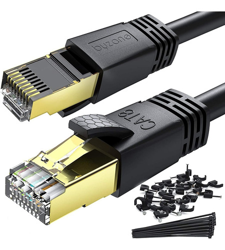 Cable Ethernet Byzane Cat 8 De 50 Pies De Alta Velocida...