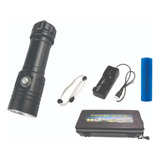 Lampara Buceo Sumergible Recargable Linterna Led 6500k 100mt