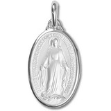Dije Medalla Virgen De Los Milagros Plata 925 