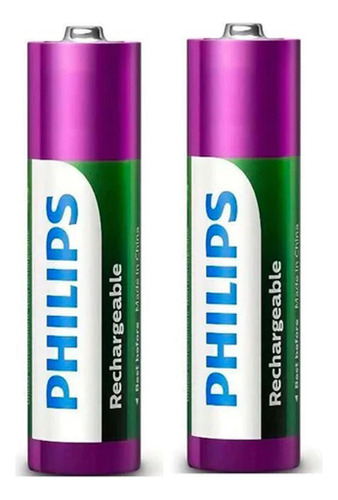 Pila Bateria Recargable Aa 1000mah Philips Ready Pack 2u