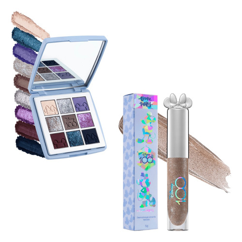 Disney 100 Kit Paleta De Sombra + Gloss Labial Bruna Tavares