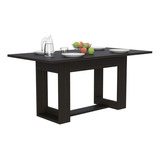 Mesa Comedor Volterra Wengue Color De La Tapa Negro