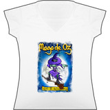 Blusa Mago De Oz Rock Metal Dama Camiseta Bca Tienda Urbanoz