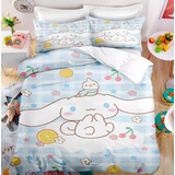 Funda De Edredón Y Fundas De Almohada Kwaii Cinnamoroll