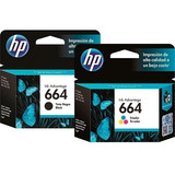 Kit Cartucho Tinta Original Hp 664 Preto + 664 Colorido 2676