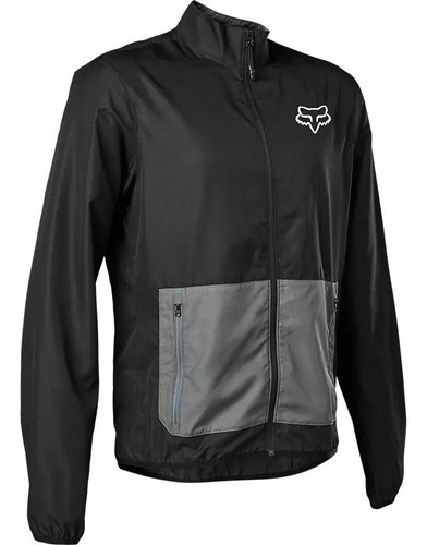 Chaqueta Cortavientos Bicicleta Ranger Negro Fox