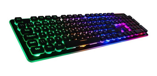 Teclado Gamer Retroiluminado Noganet Blanco Pc Usb Envios