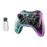 Controle Sem Fio Do Gamepad Para Pc Rgb Transparente