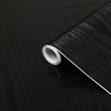 Papel Vinilo Adhesivo, Diseño De Madera, Negra , 45 Cm X 2 M