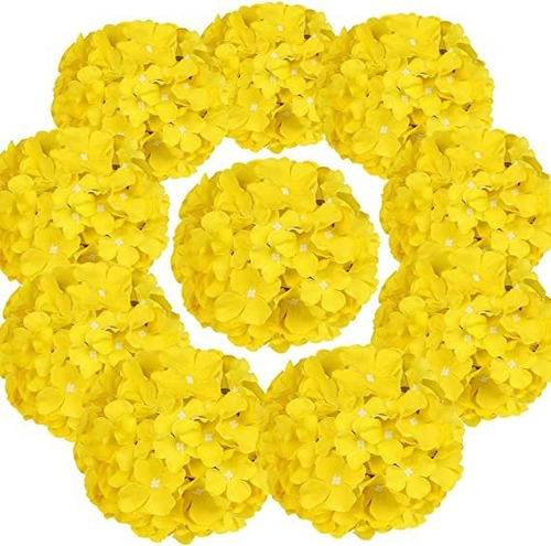 Bolas De Flores Para Decoracion Amarillas (pack De 10)
